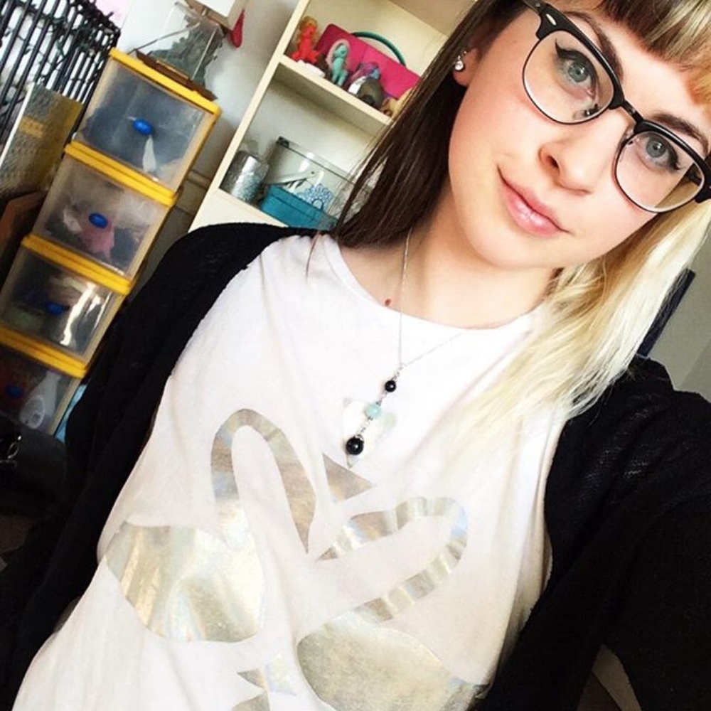 Wildfox White Holo Favourite Swan Love Shirt